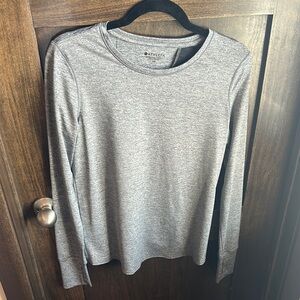 Athleta Gray Fitted Long Sleeve Tee